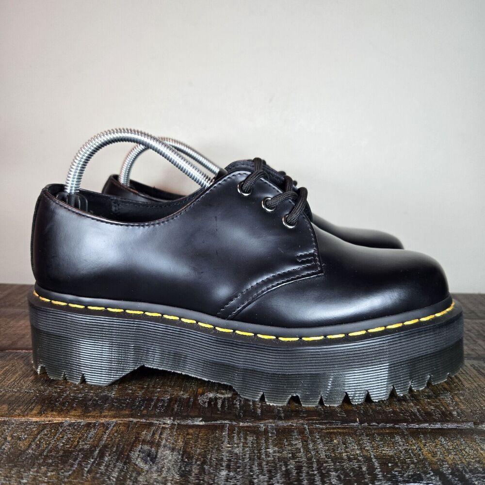 Dr Martens 1461 Quad Womens Size 9 Leather Lace Up Derby Oxford Shoes Black